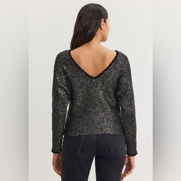 VELVET By Graham & Spencer Opaline Sequin Knits Sweater - Picture 8 of 9